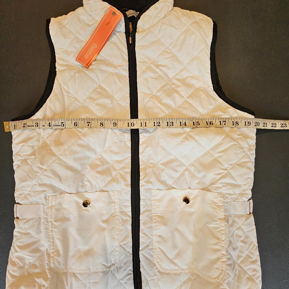 Theme White Zip Up Vest